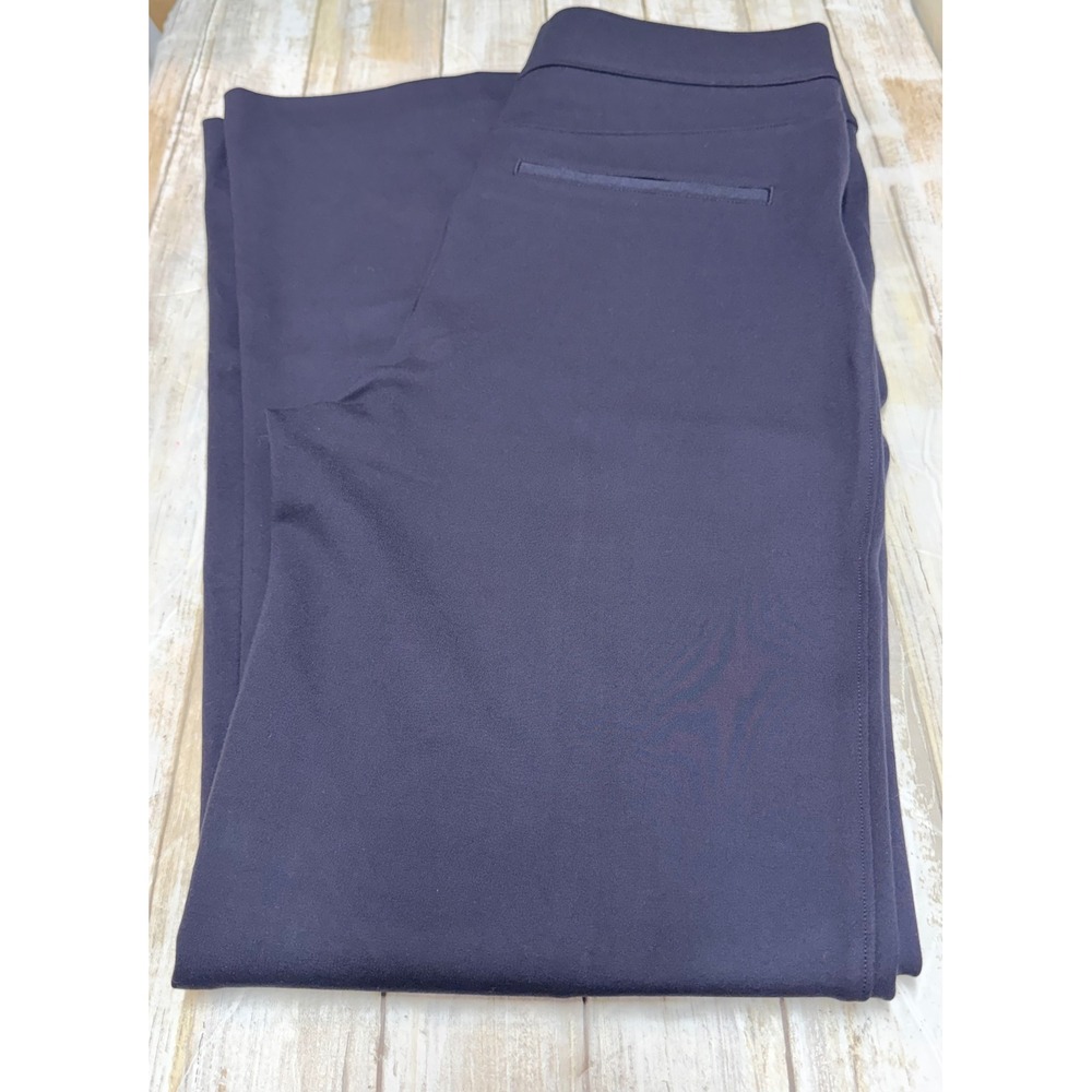Spanx Perfect Pant Hi-Rise Flare Ponte Pull-On  Navy Blue size large petite